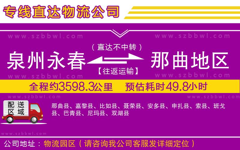 泉州永春到那曲地區(qū)物流專線