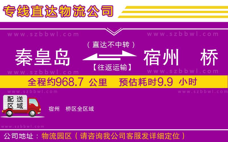 秦皇島到宿州埇橋區(qū)物流公司