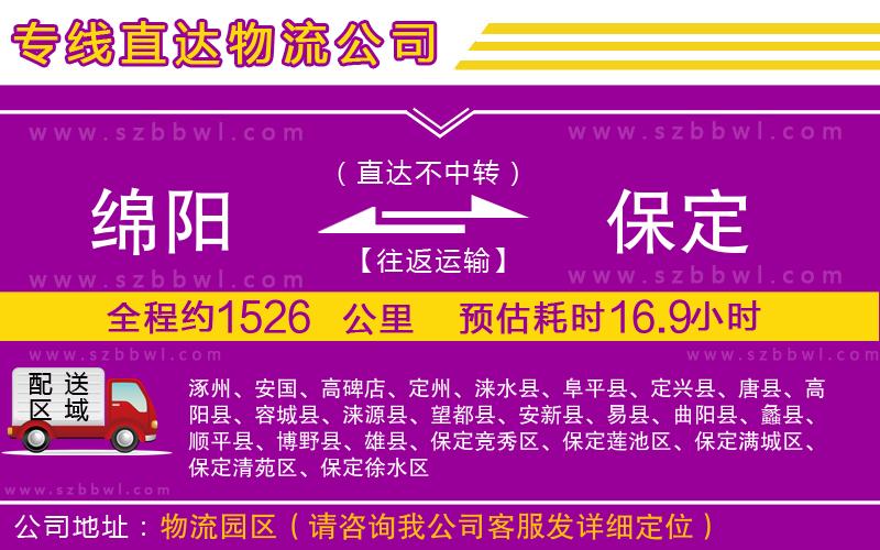 綿陽到保定物流公司