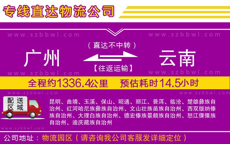 廣州到云南物流公司