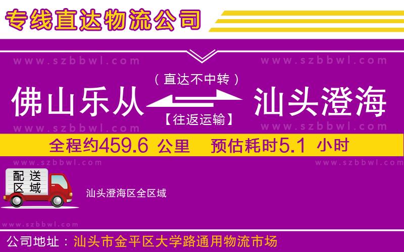 佛山樂從鎮(zhèn)到汕頭澄海區(qū)物流公司