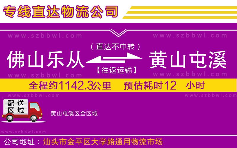 佛山樂從鎮(zhèn)到黃山屯溪區(qū)物流公司