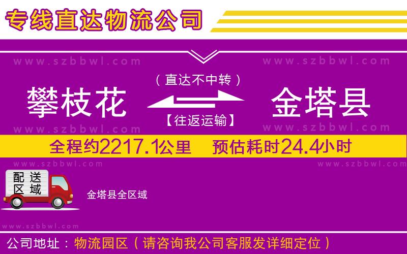 攀枝花到金塔縣物流公司