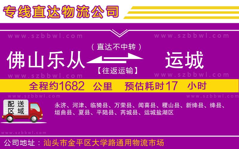 佛山樂從鎮(zhèn)到運城物流專線