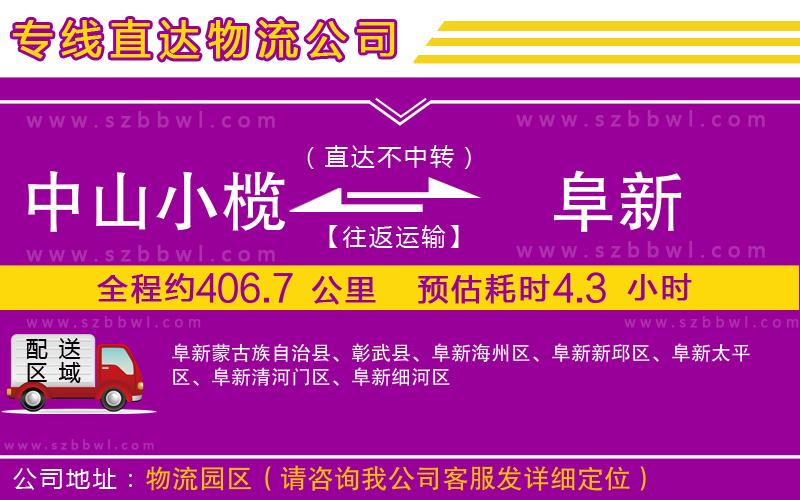 中山小欖到阜新物流公司