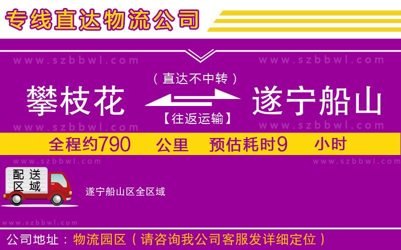 攀枝花到遂寧船山區(qū)物流公司