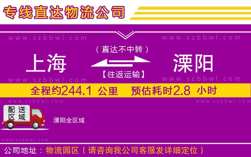 上海到溧陽物流專線