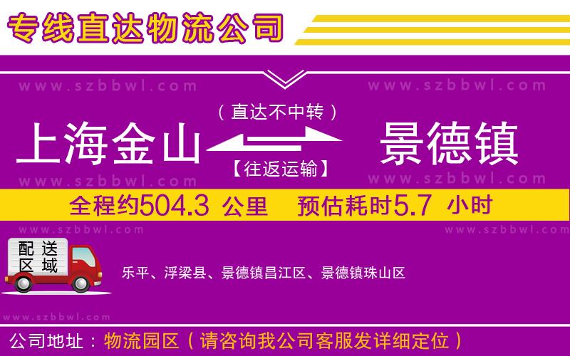 上海金山區(qū)到景德鎮(zhèn)物流專線