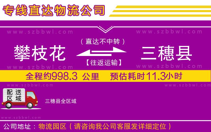 攀枝花到三穗縣物流專線