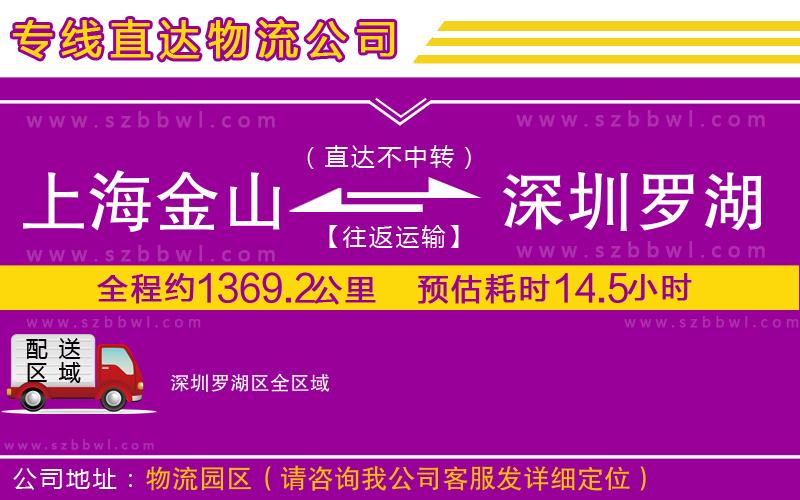 上海金山區(qū)到深圳羅湖區(qū)物流公司