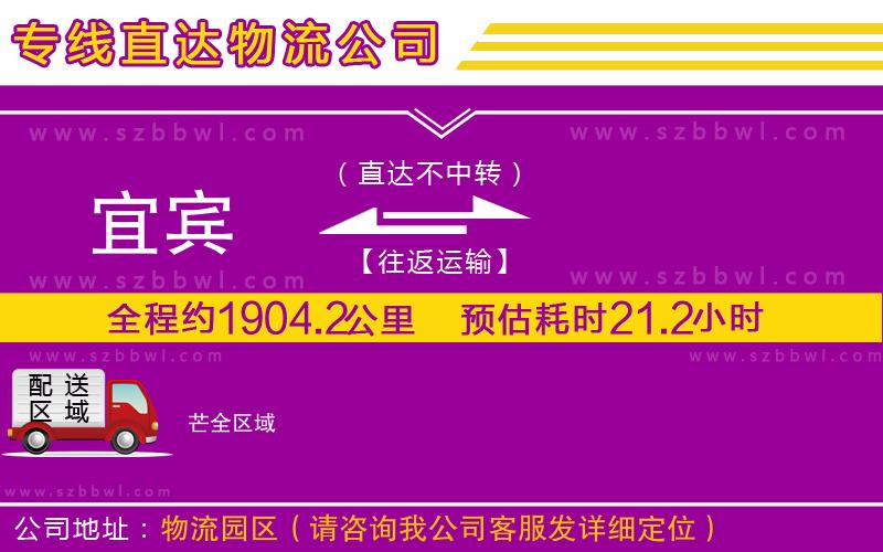 宜賓到芒物流專線