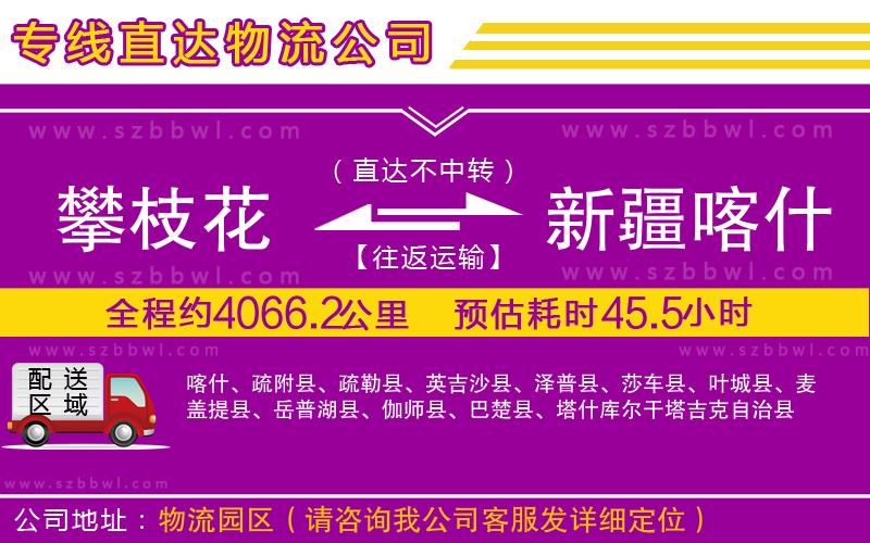 攀枝花到新疆喀什地區(qū)物流專線