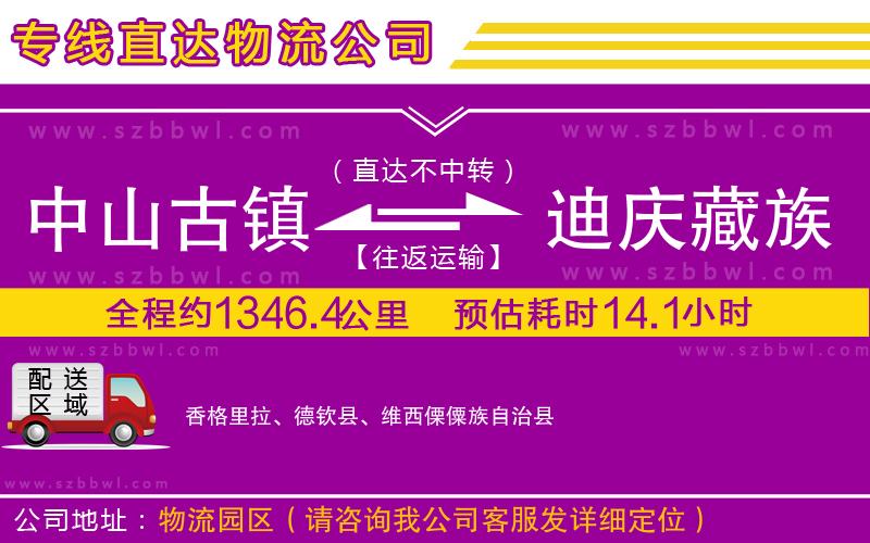 中山古鎮(zhèn)到迪慶藏族自治州物流公司