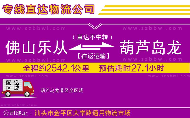 佛山樂(lè)從鎮(zhèn)到葫蘆島龍港區(qū)物流公司