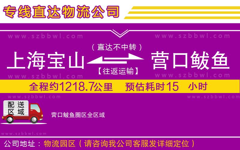 上海寶山區(qū)到營口鲅魚圈區(qū)物流專線