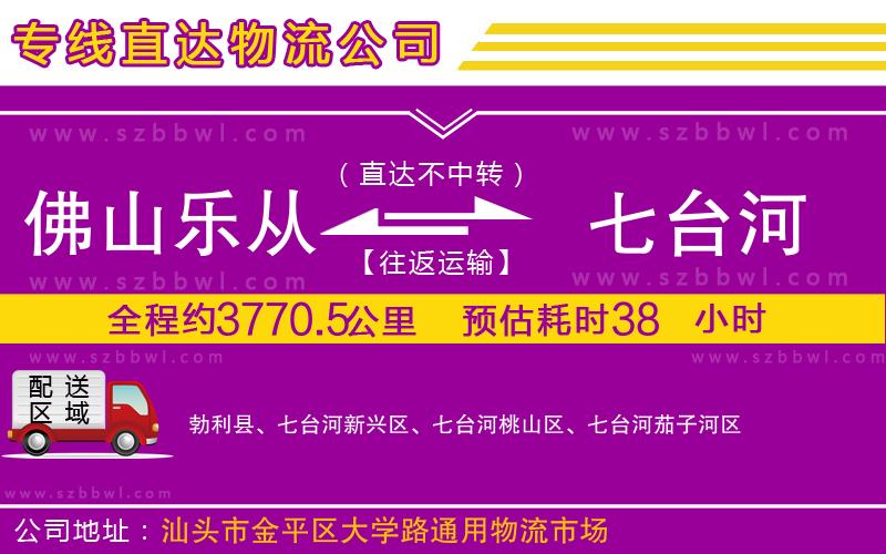 佛山樂從鎮(zhèn)到七臺河物流專線