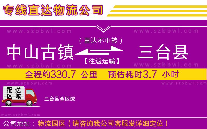 中山古鎮(zhèn)到三臺(tái)縣物流公司
