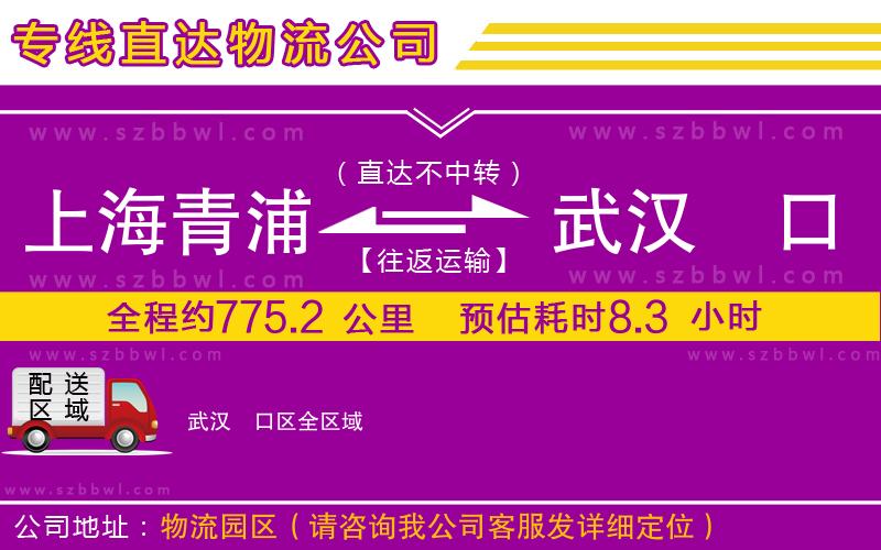 上海青浦區(qū)到武漢硚口區(qū)物流公司