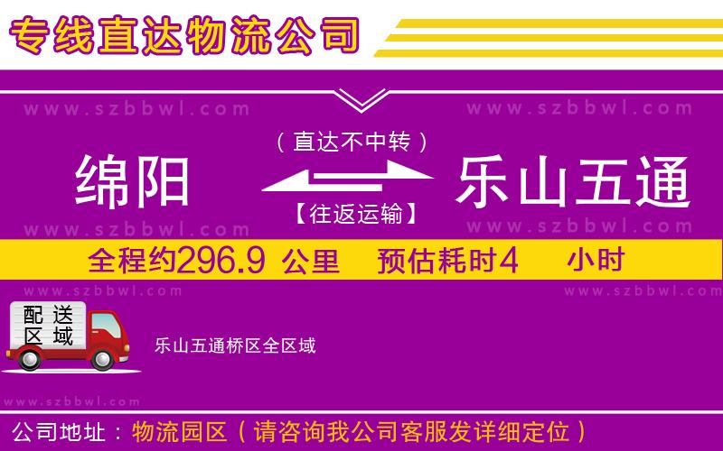 綿陽(yáng)到樂(lè)山五通橋區(qū)物流公司