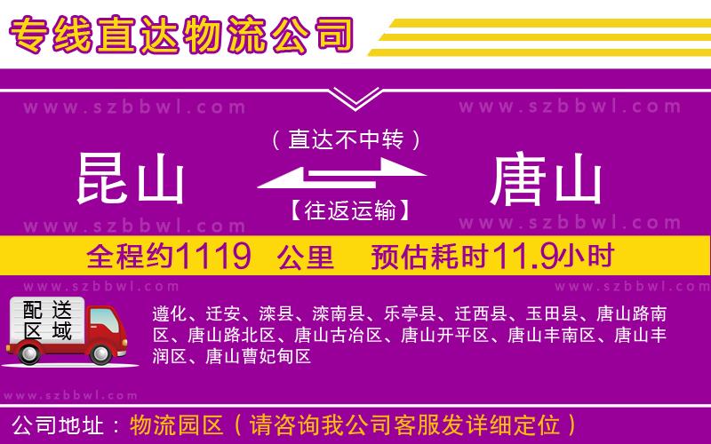 昆山到唐山貨運專線