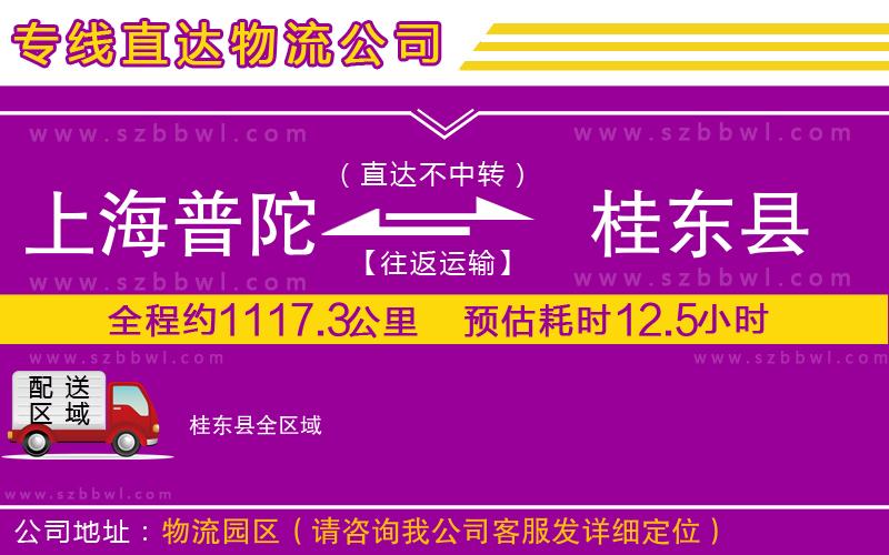 上海普陀區(qū)到桂東縣物流公司