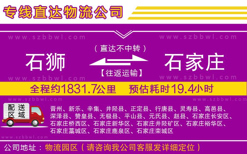 石獅到石家莊貨運專線