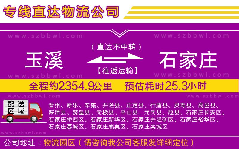 玉溪到石家莊物流公司