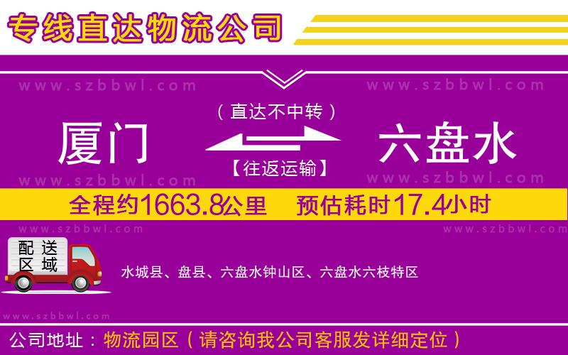 廈門到六盤水物流專線