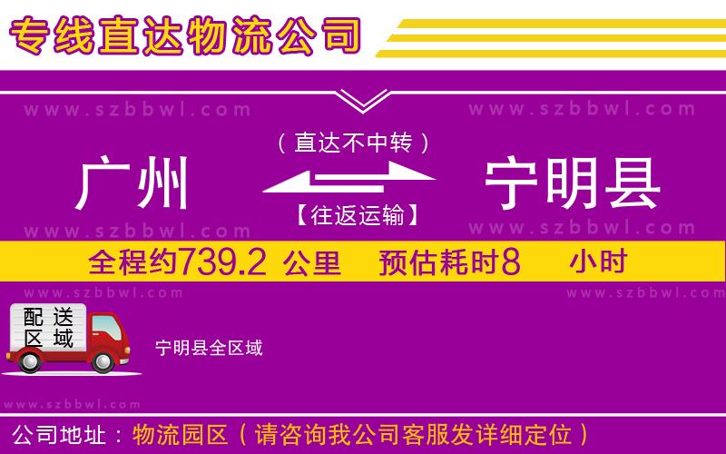 廣州到寧明縣物流公司