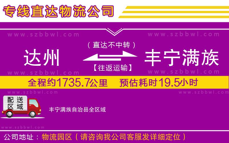 達(dá)州到豐寧滿族自治縣物流專線