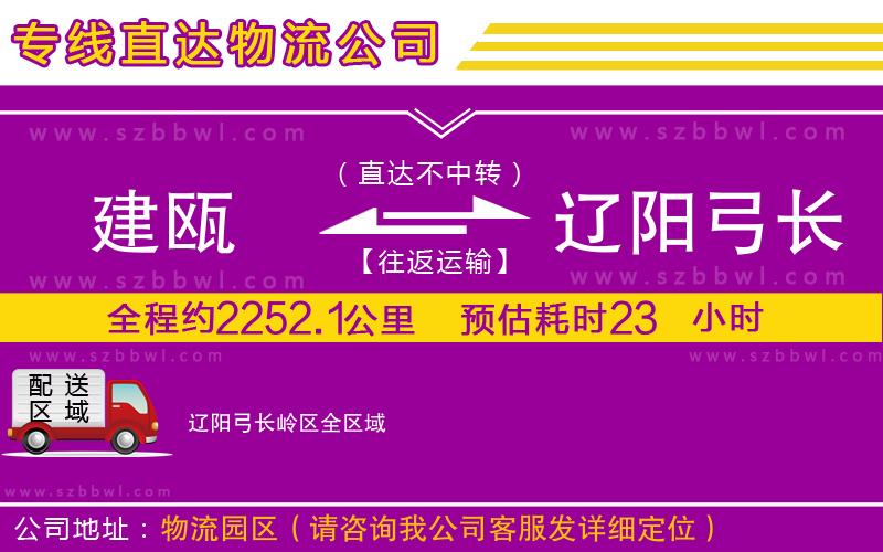 建甌到遼陽弓長嶺區(qū)物流公司