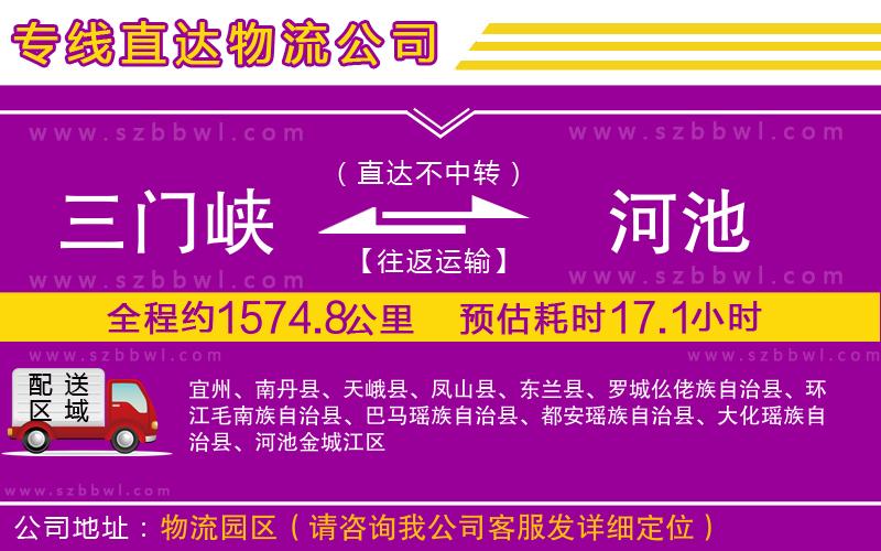 三門峽到河池物流專線