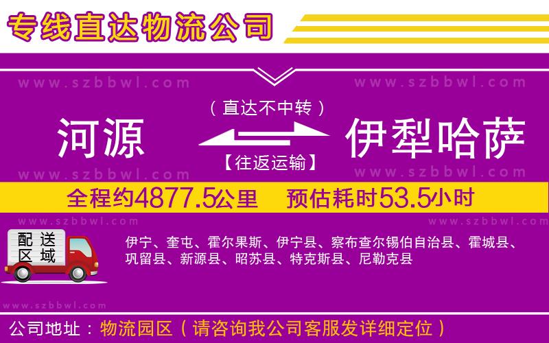 河源到伊犁哈薩克自治州物流公司