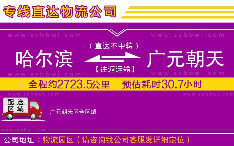 哈爾濱到廣元朝天區(qū)物流專(zhuān)線(xiàn)