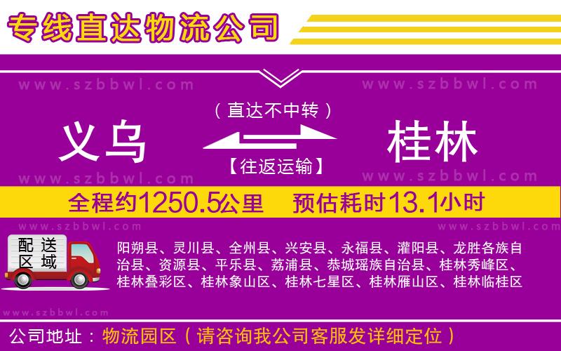 義烏到桂林貨運(yùn)專線