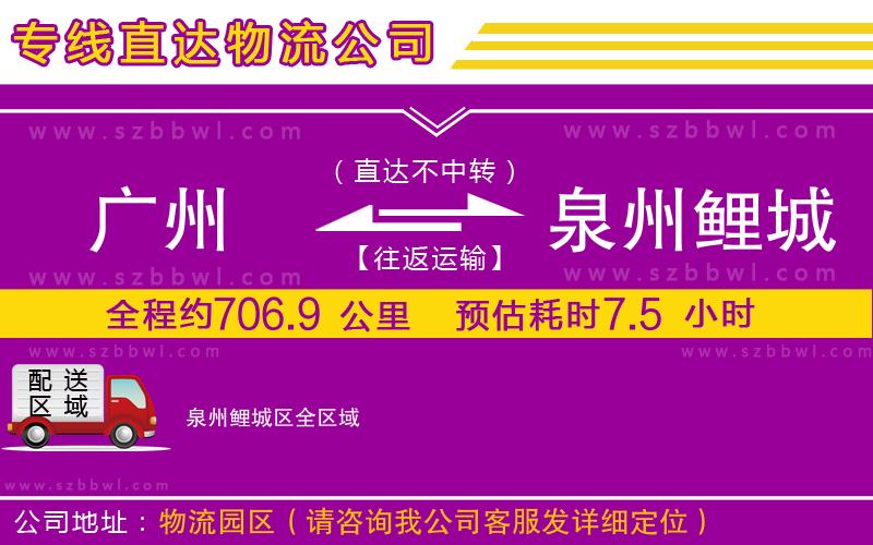 廣州到泉州鯉城區(qū)貨運(yùn)專線