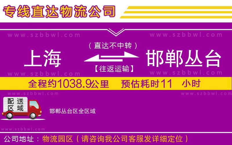 上海到邯鄲叢臺區(qū)貨運專線