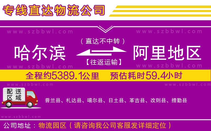 哈爾濱到阿里地區(qū)物流公司