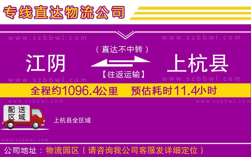江陰到上杭縣貨運(yùn)專線