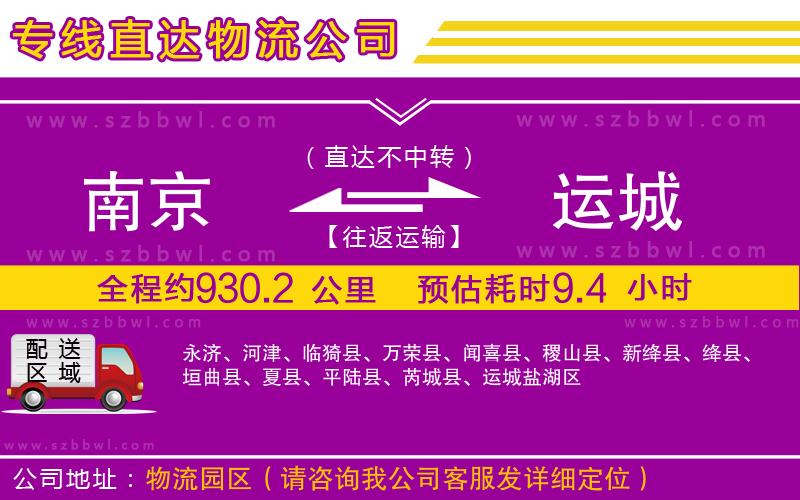 南京到運城物流公司