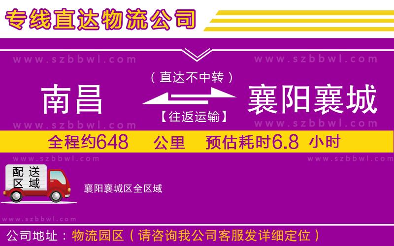 南昌到襄陽(yáng)襄城區(qū)貨運(yùn)專(zhuān)線(xiàn)