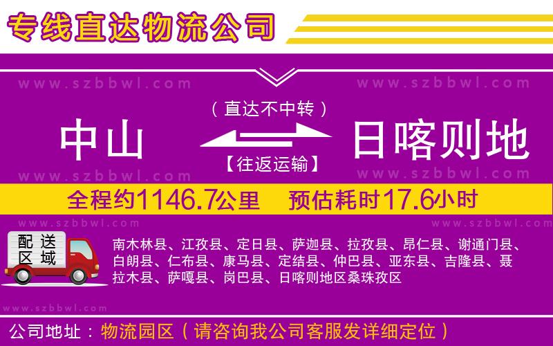 中山到日喀則地區(qū)貨運專線