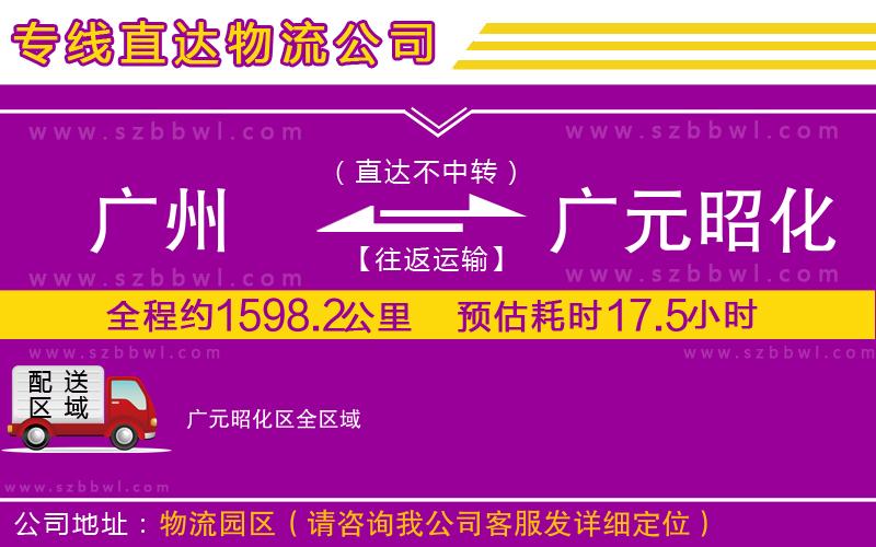 廣州到廣元昭化區(qū)貨運專線