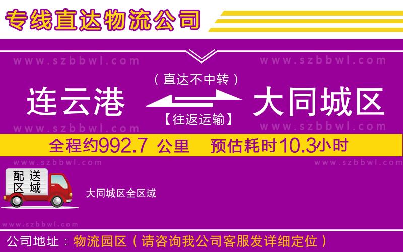 連云港到大同城區(qū)物流專(zhuān)線