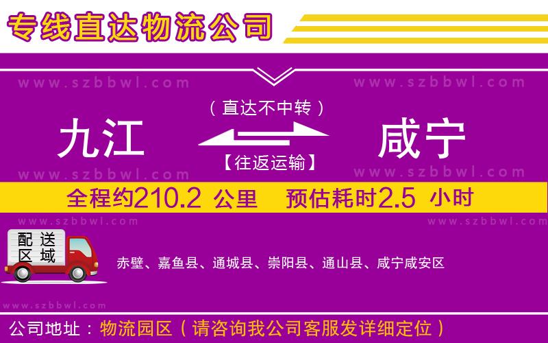 九江到咸寧貨運(yùn)專線