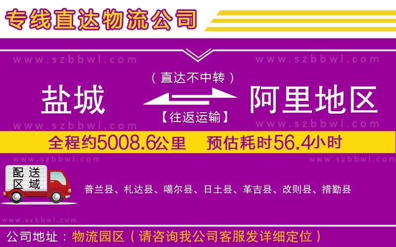 鹽城到阿里地區(qū)物流專線