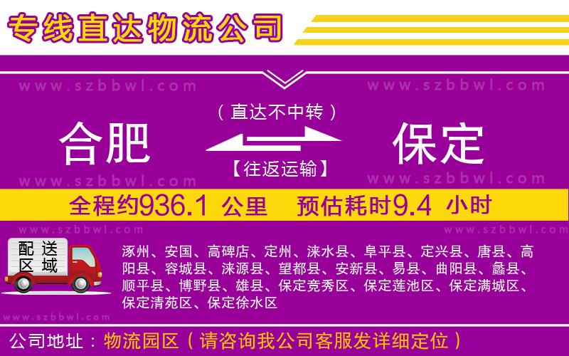 合肥到保定貨運專線