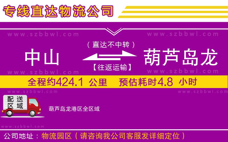 中山到葫蘆島龍港區(qū)貨運專線