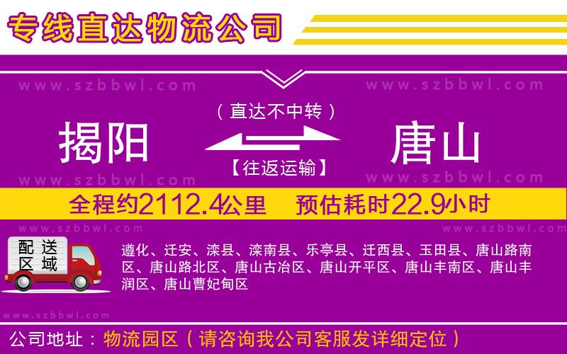 揭陽到唐山物流專線