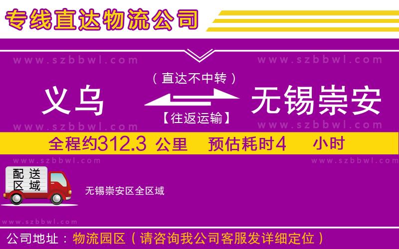 義烏到無錫崇安區(qū)貨運(yùn)專線